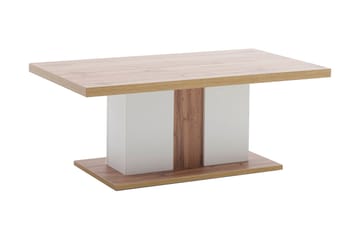 Soffbord Sirbaugh 115 cm - Vit/Ekfärg - Möbler - Bord & matgrupp - Soffbord