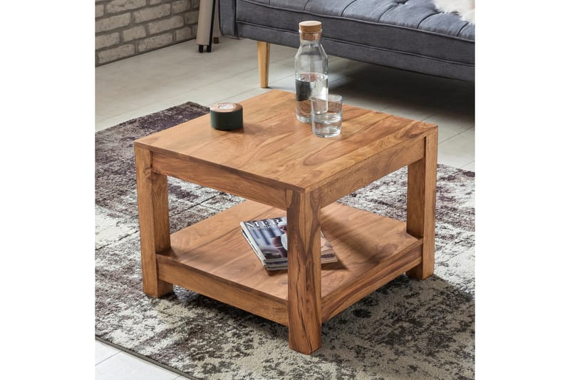Soffbord Skelgill 60 cm med Förvaring Hylla - Akacia - Möbler - Bord & matgrupp - Soffbord