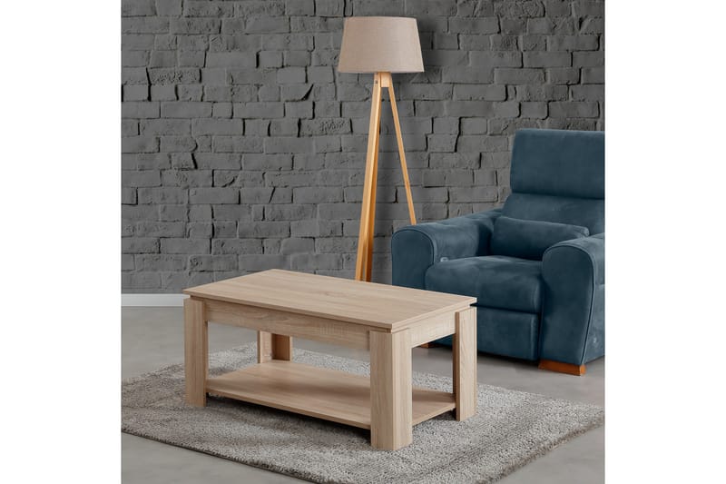 Soffbord Skoglund 104 cm med Förvaring Hylla - Bok - Möbler - Bord & matgrupp - Soffbord