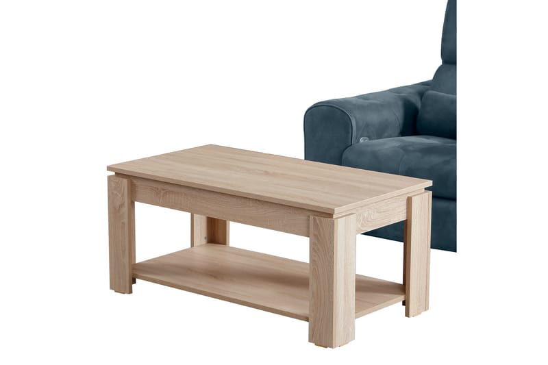 Soffbord Skoglund 104 cm med Förvaring Hylla - Bok - Möbler - Bord & matgrupp - Soffbord