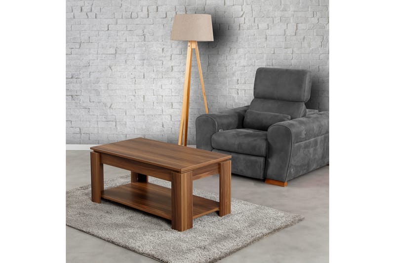 Soffbord Skoglund 104 cm med Förvaring Hylla - Valnötsbrun - Möbler - Bord & matgrupp - Soffbord