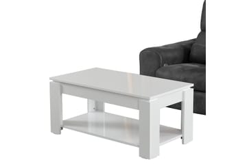 Soffbord Skoglund 104 cm med Förvaring Hylla - Vit - Möbler - Bord & matgrupp - Soffbord