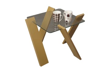 Soffbord Skoglund Mini 57 cm - Glas/Senapsgul - Möbler - Bord & matgrupp - Soffbord