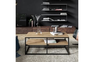 Soffbord Slottet 110 cm med Förvaring Hylla - Brun/Svart - Möbler - Bord & matgrupp - Soffbord