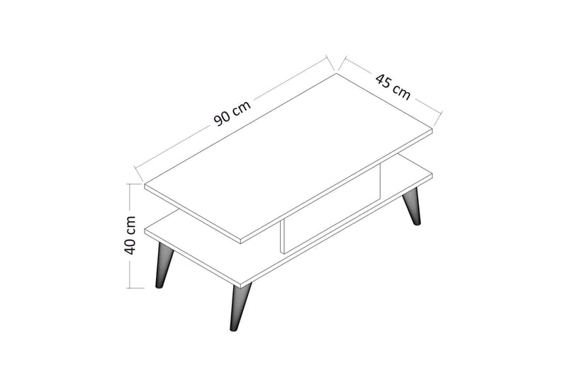 Soffbord Solai 90x40x90 cm - Brun - Soffbord