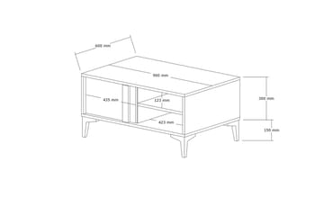 Soffbord Sonay 90 cm - Antracit - Möbler - Bord & matgrupp - Soffbord