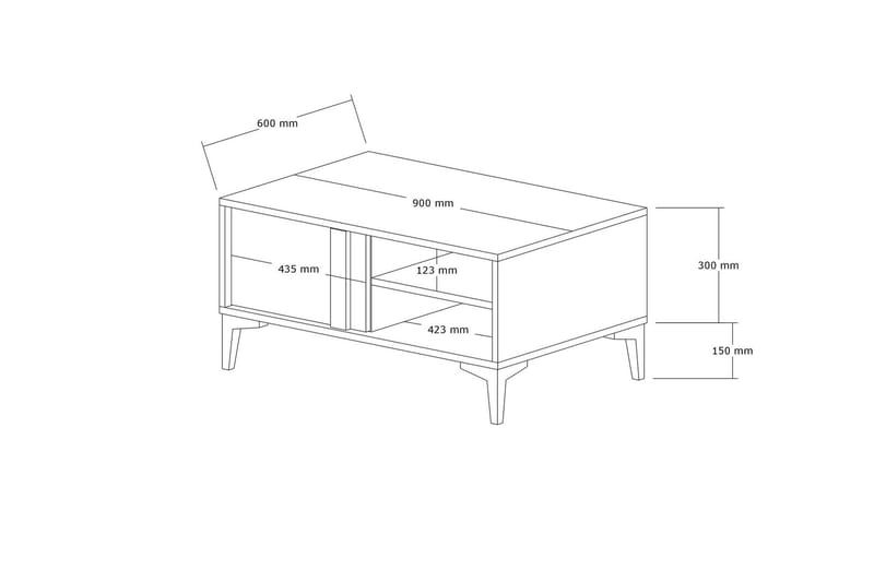 Soffbord Sonay 90 cm - Antracit - Möbler - Bord & matgrupp - Soffbord