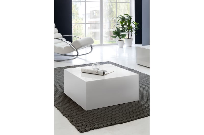 Soffbord Stange 60 cm - Vit Högglans - Möbler - Bord & matgrupp - Soffbord