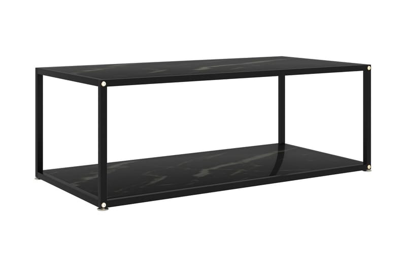Soffbord svart 100x50x35 cm härdat glas - Svart - Marmorbord - Soffbord