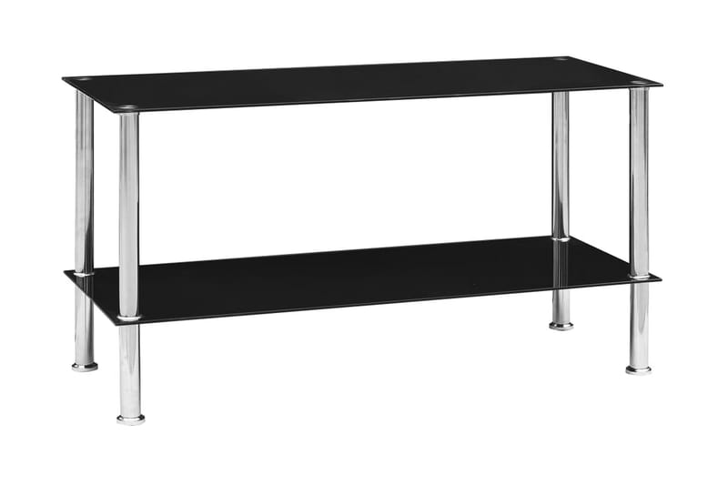 Soffbord svart 110x43x60 cm härdat glas - Svart - Soffbord