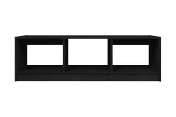 Soffbord svart 110x50x34 cm massiv furu