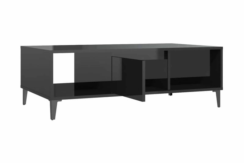 Soffbord svart högglans 103,5x60x35 cm spånskiva - Svart - Soffbord