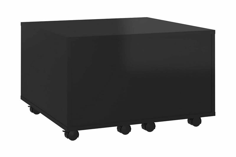 Soffbord svart högglans 60x60x38 cm spånskiva - Svart - Soffbord