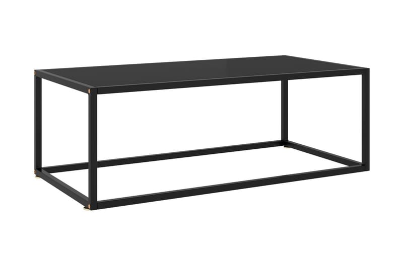 Soffbord svart med svart glas 100x50x35 cm - Svart - Soffbord