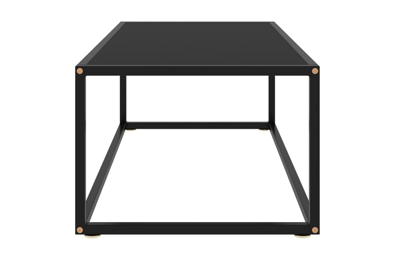 Soffbord svart med svart glas 100x50x35 cm - Svart - Soffbord