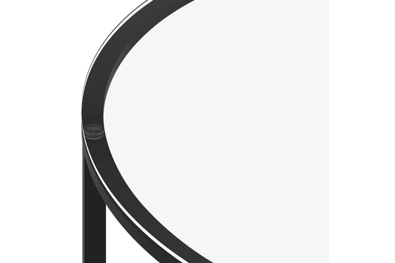 Soffbord svart och transparent 70 cm härdat glas - Svart - Soffbord
