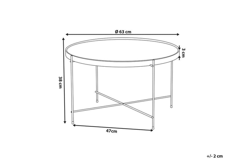 Soffbord Taiylor 63 cm Runt - Glas/Silver - Möbler - Bord & matgrupp - Soffbord