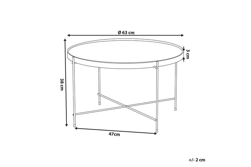 Soffbord Taiylor 63 cm Runt - Glas/Silver - Möbler - Bord & matgrupp - Soffbord