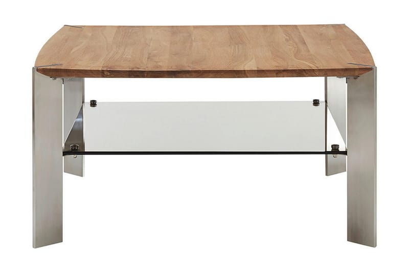 Soffbord Tamico 50 cm med Förvaring Hylla - Ek/Brons - Soffbord