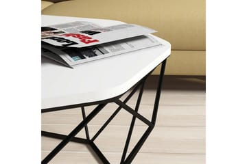 Soffbord Tanamo 90 cm Kantigt - Vit/Svart - Möbler - Bord & matgrupp - Soffbord