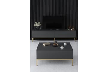 Soffbord Tejmon 90 cm - Grå/Guld - Möbler - Bord & matgrupp - Soffbord