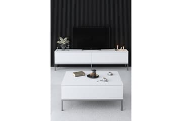 Soffbord Tejmon 90 cm - Vit/Grå - Möbler - Bord & matgrupp - Soffbord