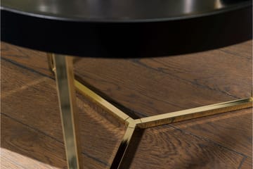 Soffbord Tilesha 59 cm Runt - Svart/Guld - Möbler - Bord & matgrupp - Soffbord