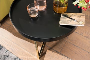 Soffbord Tilesha 59 cm Runt - Svart/Guld - Möbler - Bord & matgrupp - Soffbord