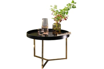 Soffbord Tilesha 59 cm Runt - Svart/Guld - Möbler - Bord & matgrupp - Soffbord