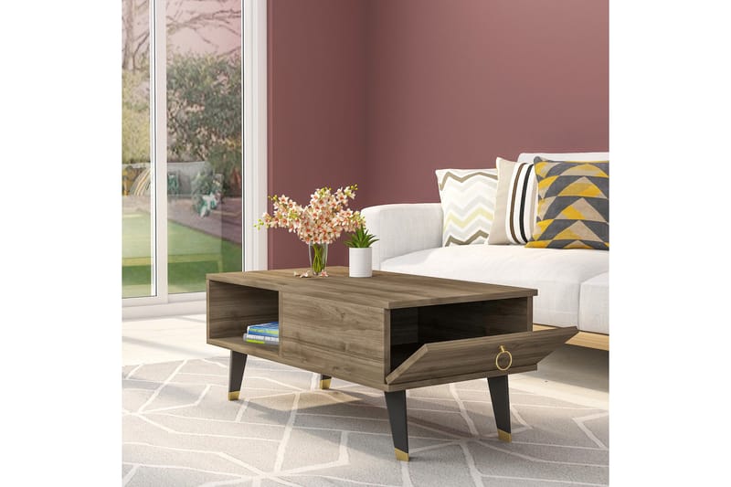 Soffbord TILST 90x42,4x90 cm - Brun - Möbler - Bord & matgrupp - Soffbord