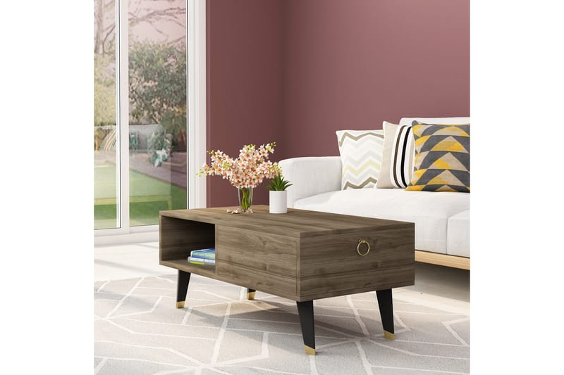 Soffbord TILST 90x42,4x90 cm - Brun - Möbler - Bord & matgrupp - Soffbord
