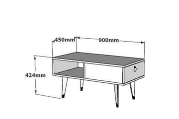 Soffbord TILST 90x42,4x90 cm - Brun - Möbler - Bord & matgrupp - Soffbord