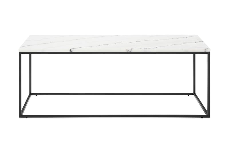 Soffbord Titania 120 cm Marmor - Vit/Svart - Marmorbord - Soffbord