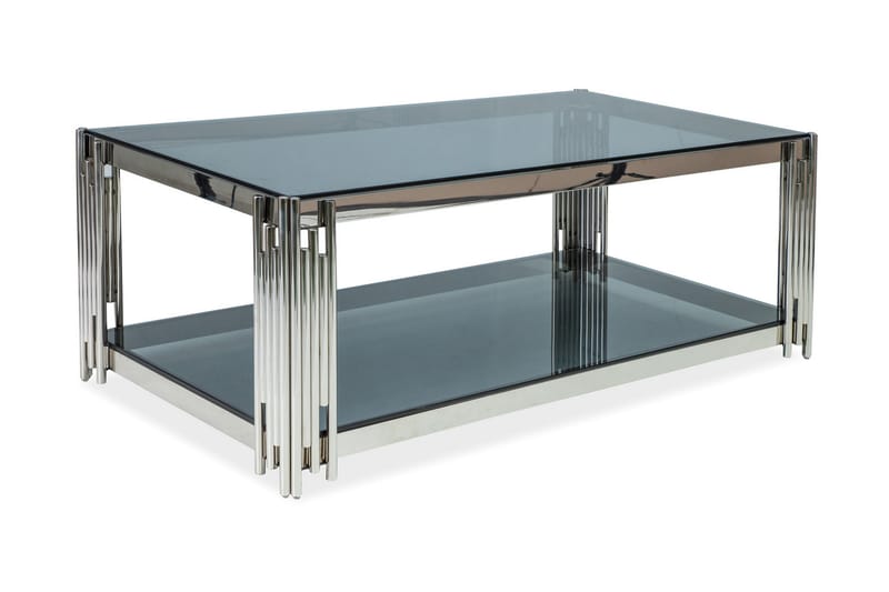 Soffbord Torala 120 cm - Glas/Silver - Soffbord