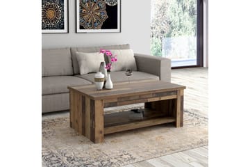 Soffbord Treknow 110 cm med Förvaring Hylla - Brun - Möbler - Bord & matgrupp - Soffbord