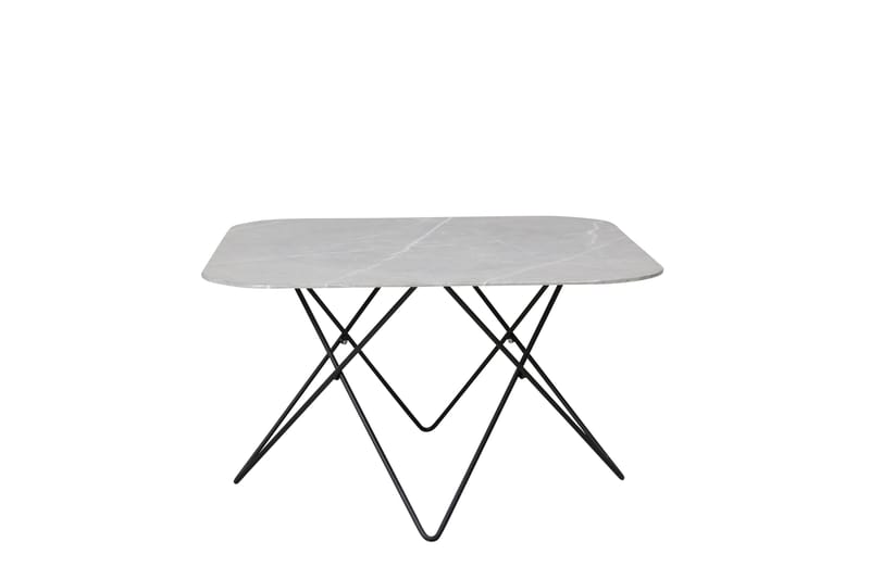 Soffbord Tristar 80 cm Marmor/Grå/Svart - Soffbord - Marmorbord