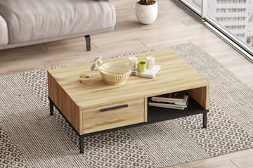 Soffbord Troter 90 cm - Natur/Svart - Möbler - Bord & matgrupp - Soffbord