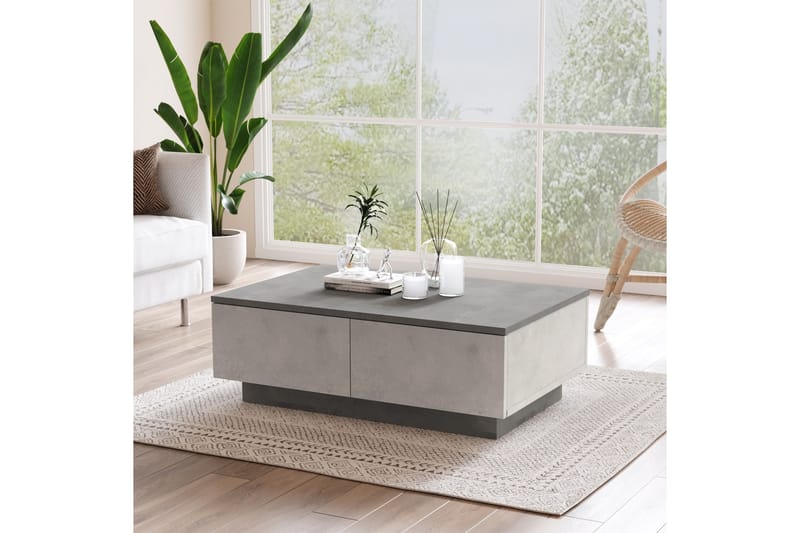 Soffbord Troter 90 cm - Silver/Antracit - Möbler - Bord & matgrupp - Soffbord