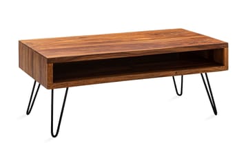 Soffbord Trubiano 100 cm - Massivt Trä/Svart - Möbler - Bord & matgrupp - Soffbord