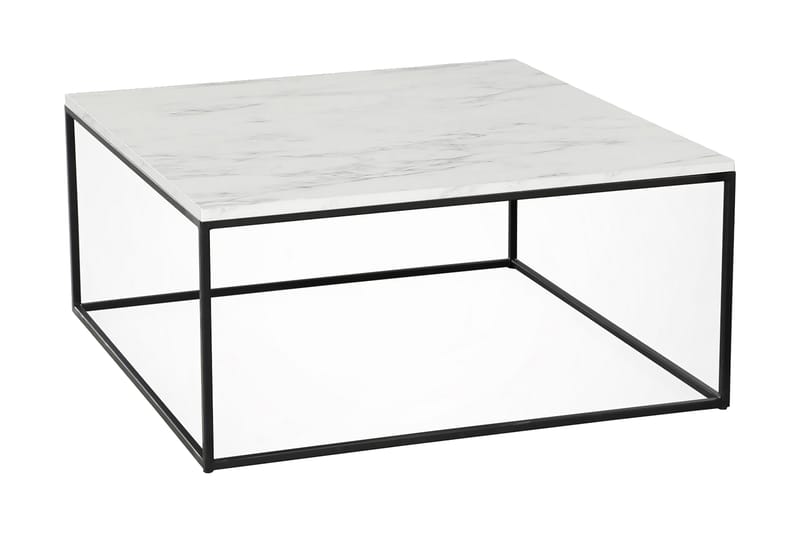 Soffbord Ubbeboda 75 cm Marmormönster - Vit/Svart - Möbler - Bord & matgrupp - Soffbord