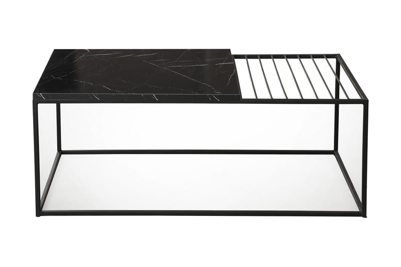 Soffbord Ubbeboda 95 cm Marmormönster Ribbor - Svart - Möbler - Bord & matgrupp - Soffbord