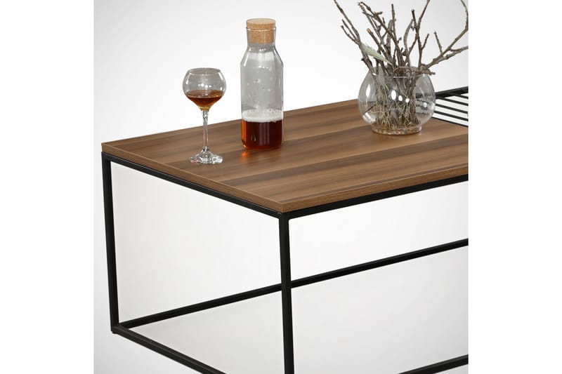 Soffbord Ubbeboda 95 cm Ribbor - Brun - Möbler - Bord & matgrupp - Soffbord