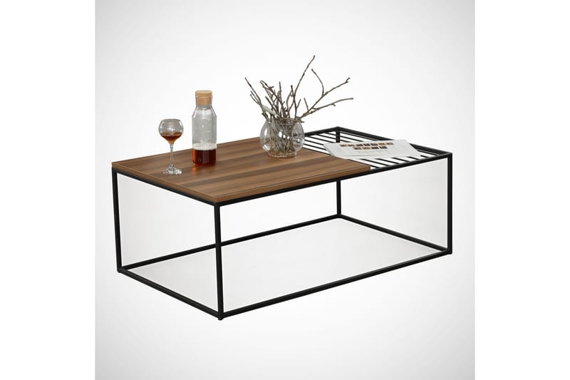 Soffbord Ubbeboda 95 cm Ribbor - Brun - Soffbord