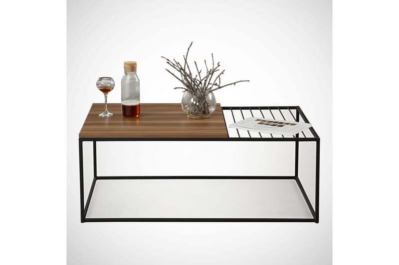 Soffbord Ubbeboda 95 cm Ribbor - Brun - Möbler - Bord & matgrupp - Soffbord