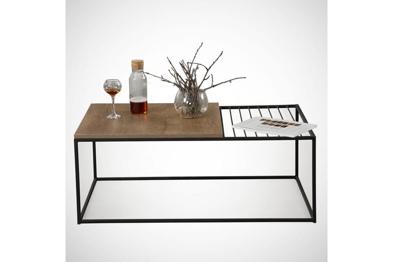 Soffbord Ubbeboda 95 cm Ribbor - Ek/Brun - Möbler - Bord & matgrupp - Soffbord