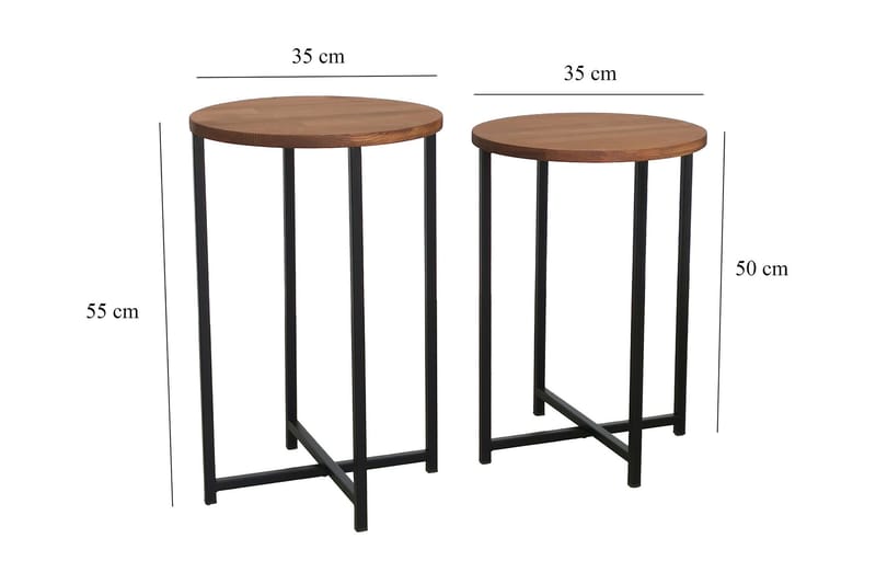 Soffbord Ugen 35x35x35 cm Runt - Ek - Möbler - Bord & matgrupp - Soffbord
