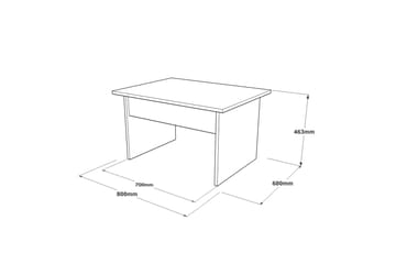 Soffbord Urgby 80 cm - Brun/Betonggrå/Antracit - Möbler - Bord & matgrupp - Soffbord