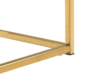 Soffbord Valeria 120 cm Marmormönster - Glas/Svart/Mässing - Möbler - Bord & matgrupp - Soffbord