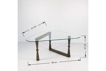 Soffbord Vallsbo 96 cm Trekantig - Valnötsbrun - Möbler - Bord & matgrupp - Soffbord