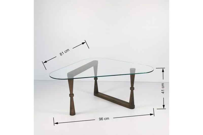 Soffbord Vallsbo 96 cm Trekantig - Valnötsbrun - Möbler - Bord & matgrupp - Soffbord